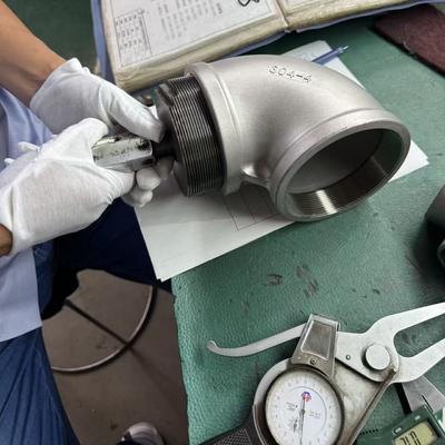 304/316 Stainless Steel 90 Degree Threaded Elbow , Cast Fittings MSS SP-114